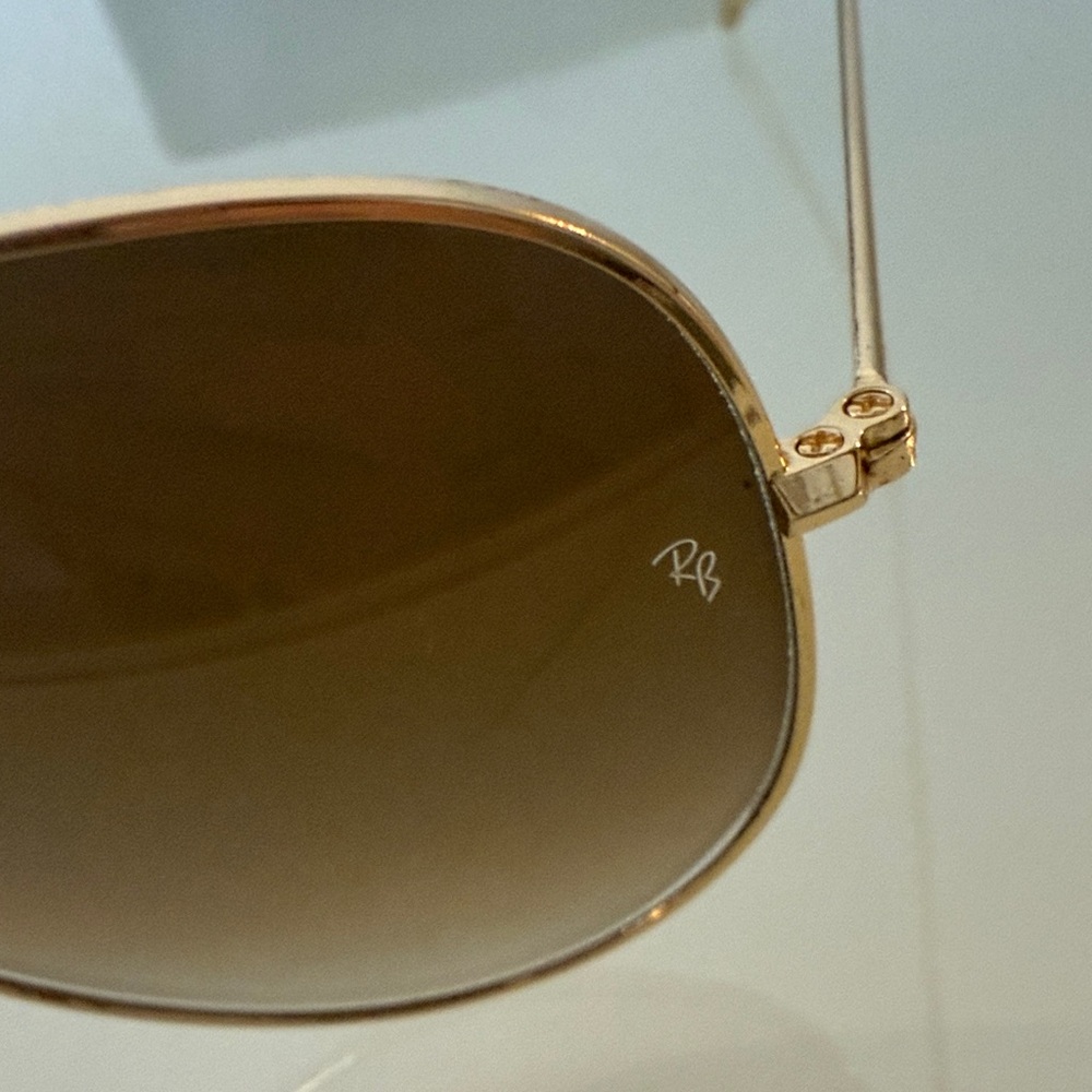 Ray-Ban Aviator Gold Frame Sunglasses with Brown Lenses - Picture 4 of 6